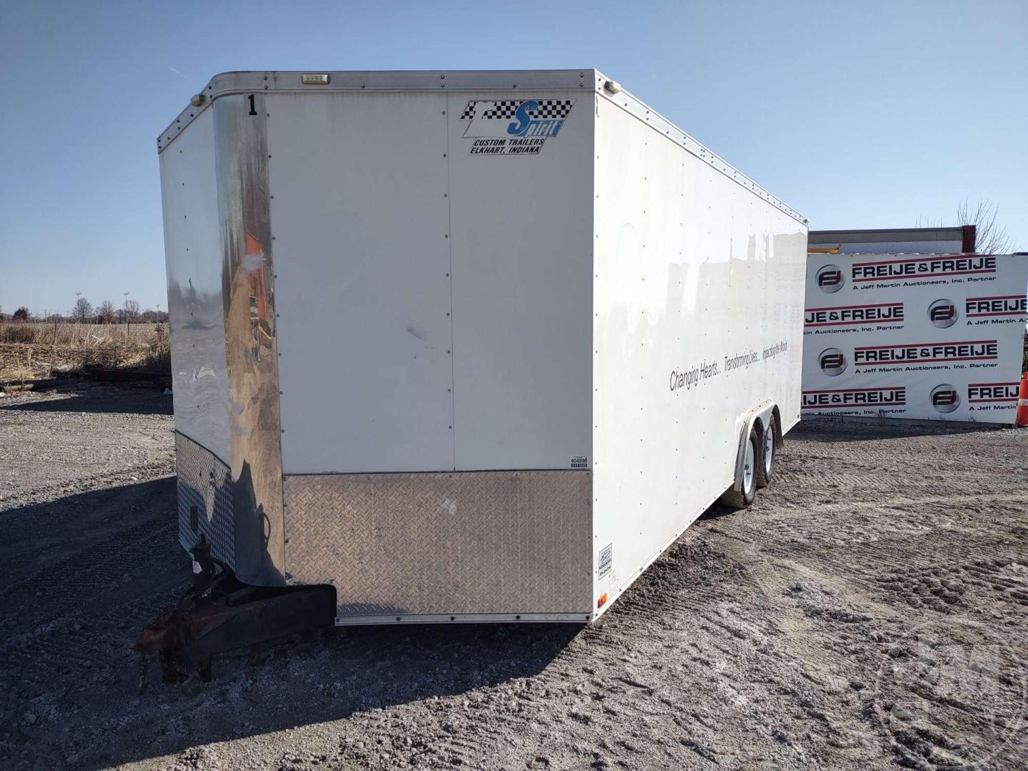 2015 TEAM SPIRIT TRAILERS OF ELKHART, INC. ENCLOSED ENCLOSED TRAILER 8'X22' VIN: 1T9LV2225FE661702