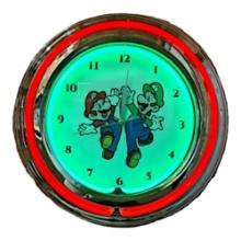 NINTENDO / MARIO & LUIGI NEON CLOCK