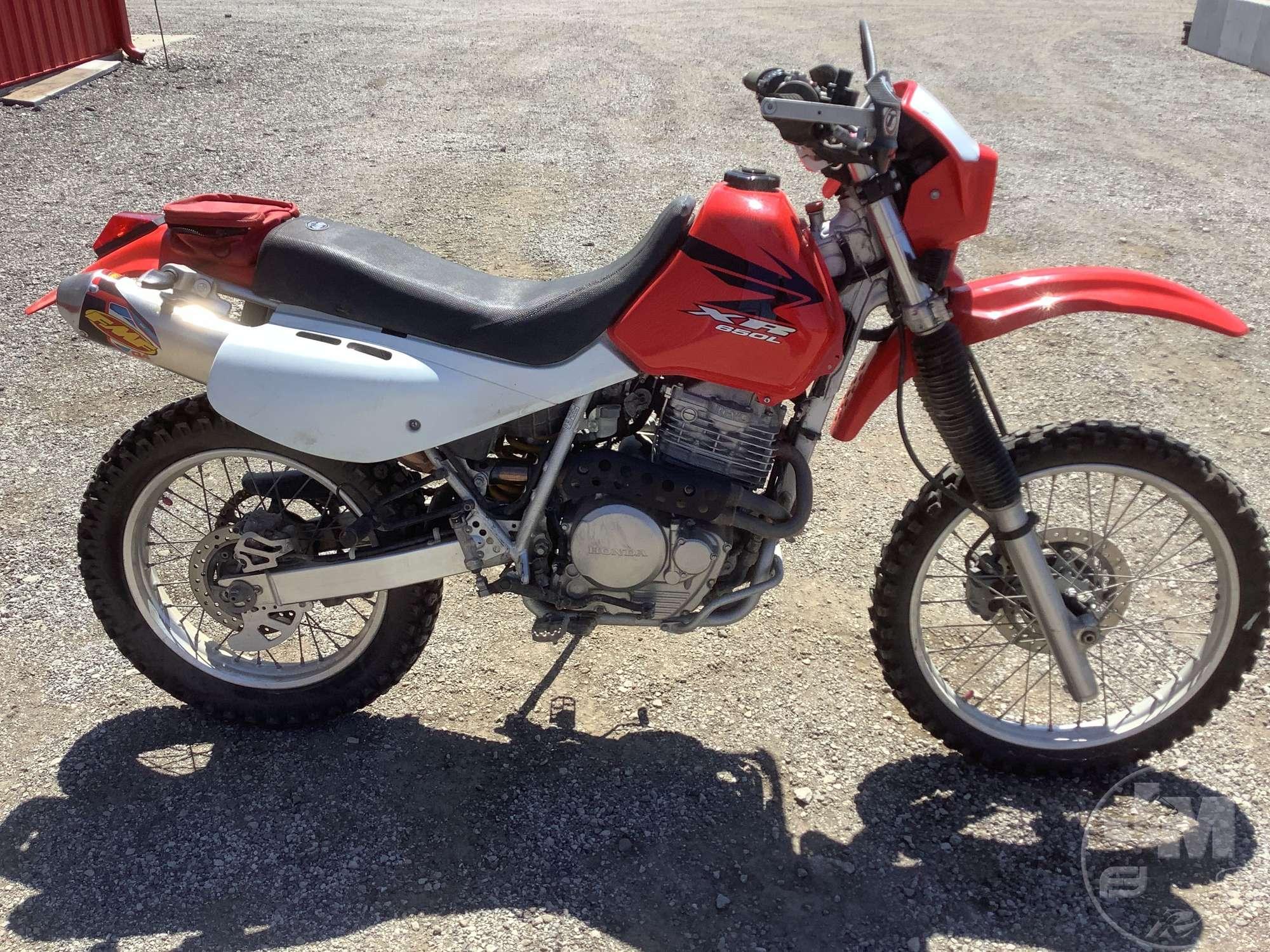 2007 HONDA XR650L MOTORCYCLE VIN: JH2RD06087K501825