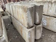 SET OF 4 CONCRETE BARRIERS