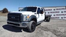 2016 FORD F-550 SINGLE AXLE CREW CAB FLATBED TRUCK VIN: 1FD0W5GT6GEC62609