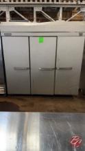 Hobart Q3 Stainless 3-Door Cooler W/ Casters