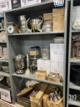 Shelving Unit of Assorted Kitchen Items