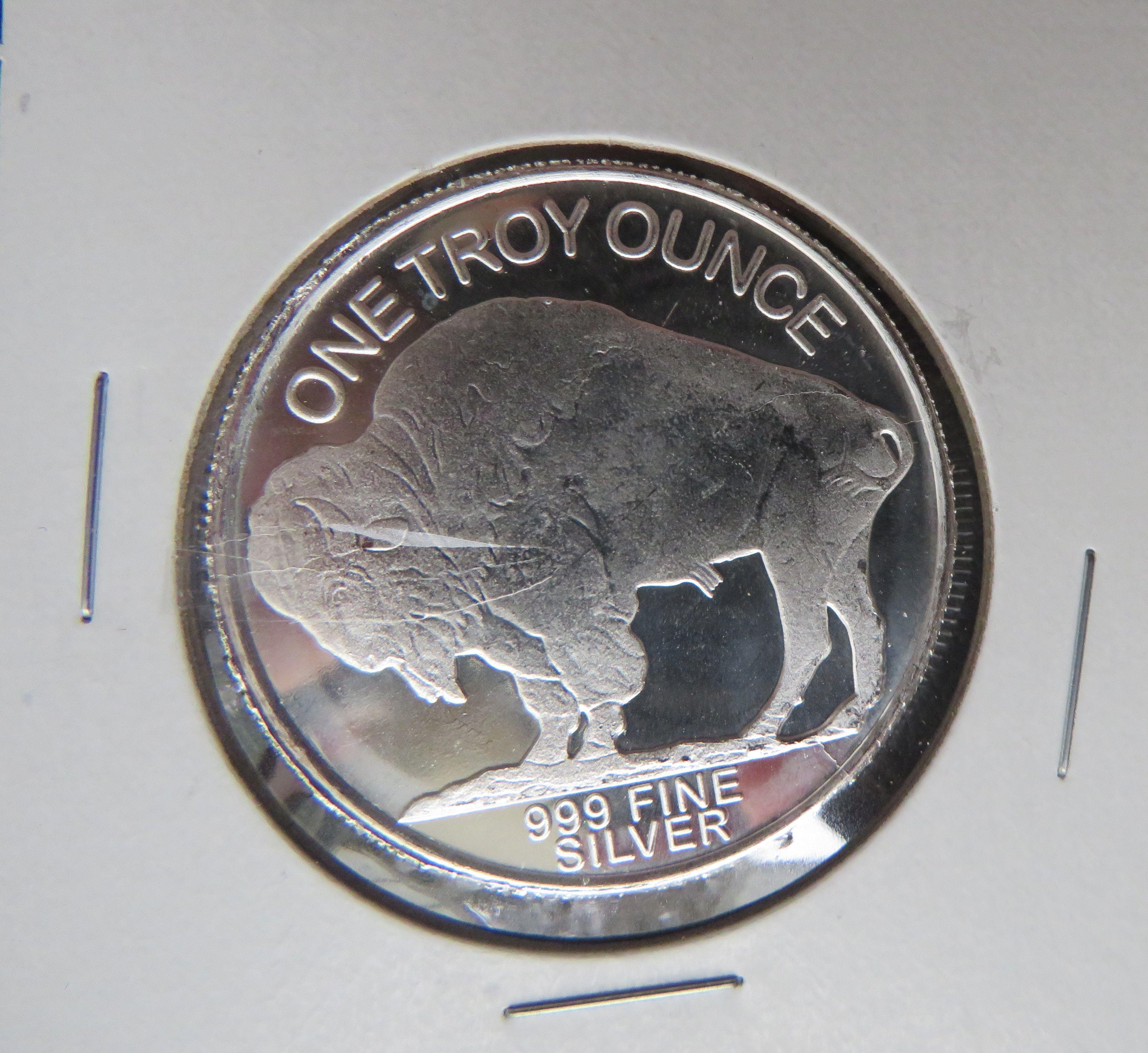 One Troy Ounce Silver, Buffalo