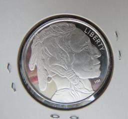 One Troy Ounce Silver, Buffalo