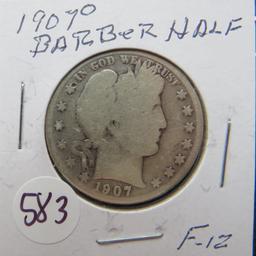 1907-O Barber Half Dollar