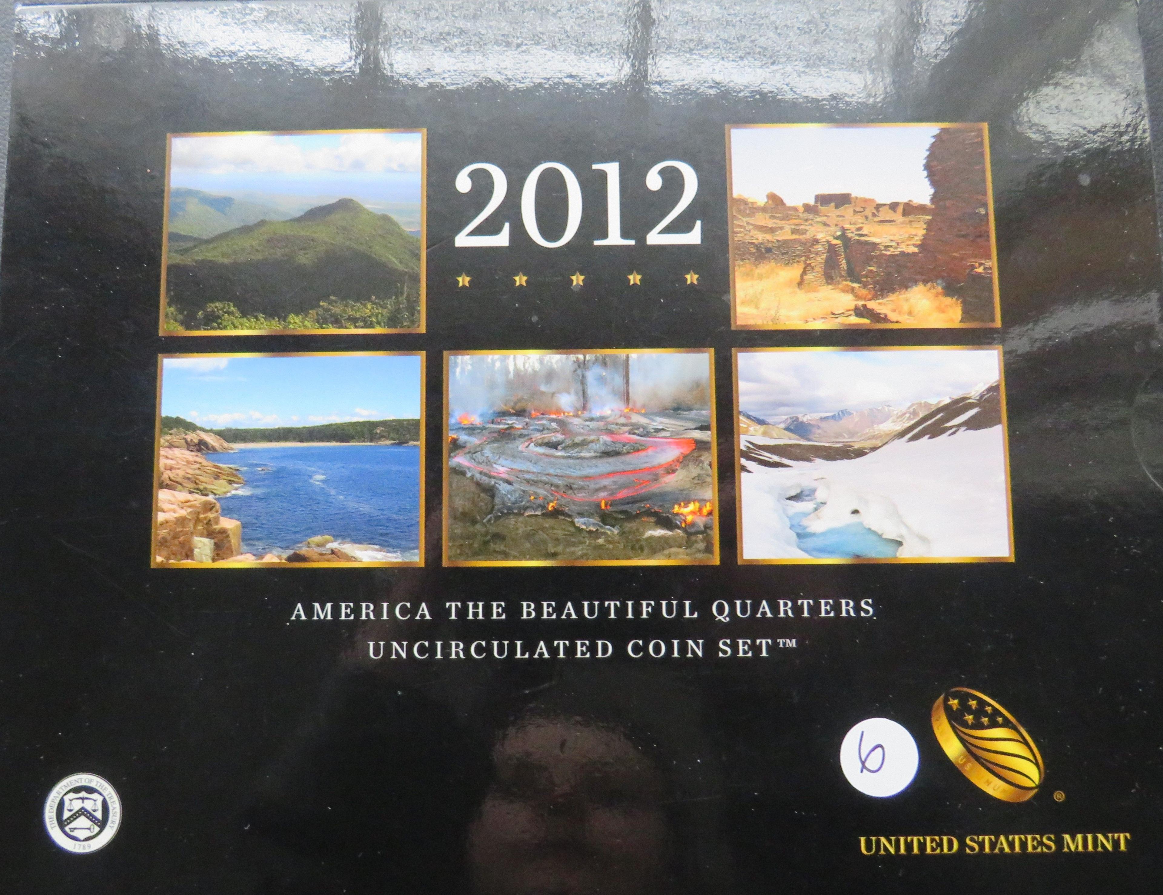 2012- American The Beautiful Quarter Uncirculated Coin Set