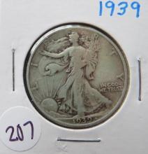 1939-Walking Liberty Silver Half Dollar