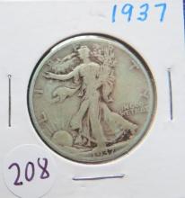 1937-Walking Liberty Silver Half Dollar