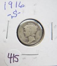 1916-S Mercury Dime