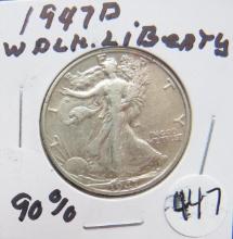 1947-D Walking Liberty Half Dollar