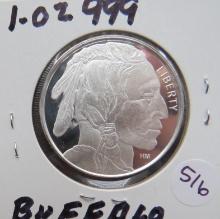 One Troy Ounce Silver, Buffalo