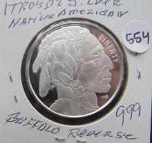 One Troy Ounce Silver, Buffalo