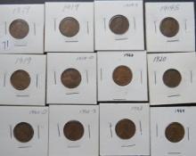 (12)- Lincoln Head Pennies