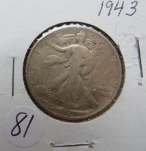 1943- Walking Liberty Silver Half Dollar