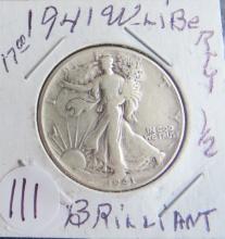 1941- Walking Liberty Half Dollar