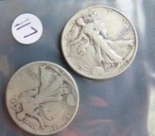 1941 & 1943 Walking Liberty Half Dollar