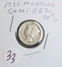 1936- Mercury Dime