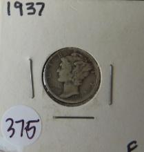 1937- Mercury Dime