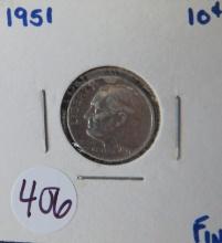 1951- Roosevelt Dime