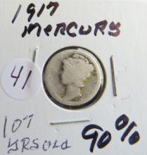 1917- Mercury Dime