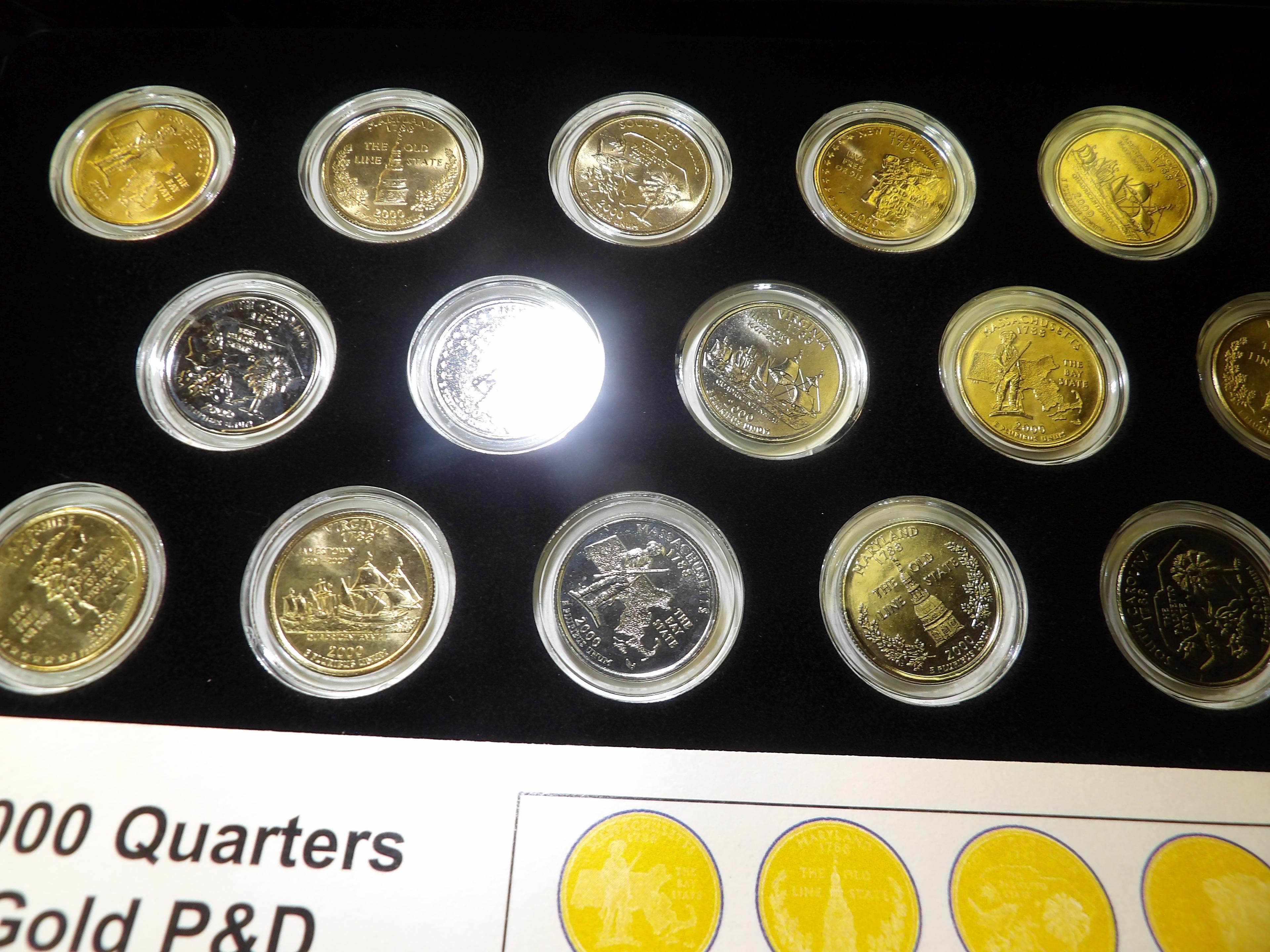 2000 P & D Precious Metal Quarters Collection (Gold/Platinum) as issued by the Collectors Alliance,