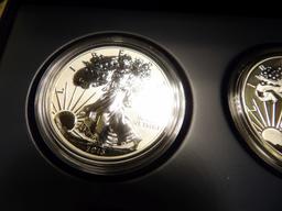 2013 West Point American Eagle Two-Coin Silver Set with COA in original Box of Issue, includes the S