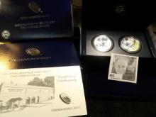 2013 West Point American Eagle Two-Coin Silver Set with COA in original Box of Issue, includes the S