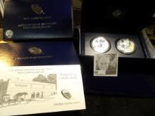 2013 West Point American Eagle Two-Coin Silver Set with COA in original Box of Issue, includes the S