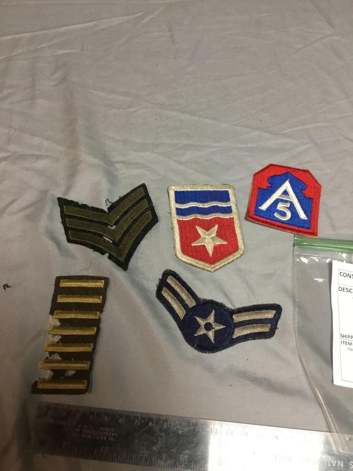 five piece military patches