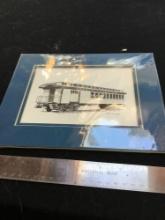 vintage, signed railroad pencil, drawing print by famous local artist HL Scott