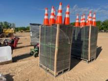 UNUSED STEELMAN PVC SAFETY TRAFFIC CONES