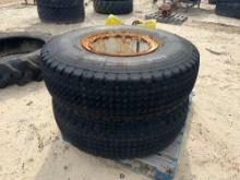 (2) 20" TRUCK TIRES & RIMS