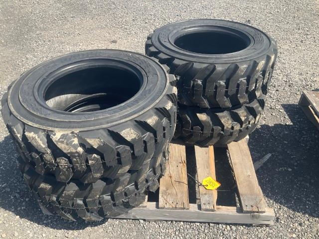 New Set (4) 10-16.5 Montreal Skid Steer Tires