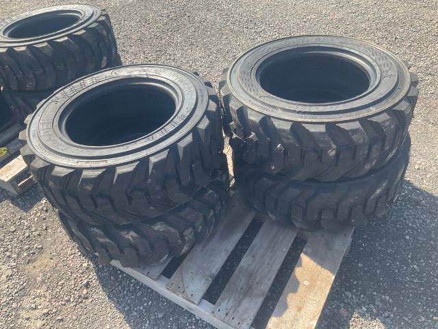 New Set (4) 10-16.5 Montreal Skid Steer Tires