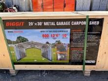 Diggit 20' x 30' Metal Garage Carport