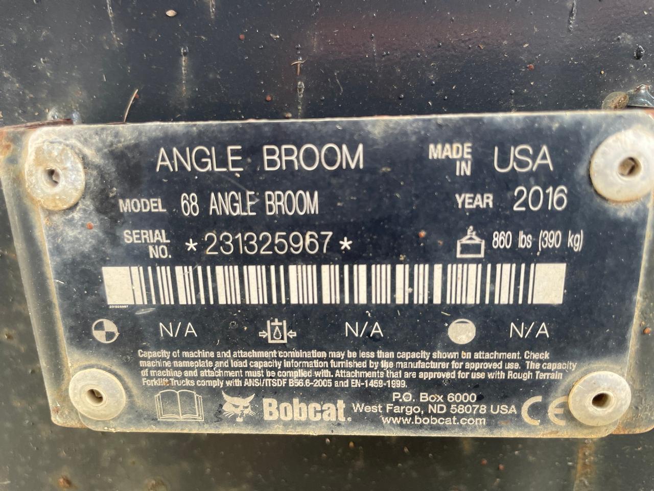 Bobcat 68” Angle Broom