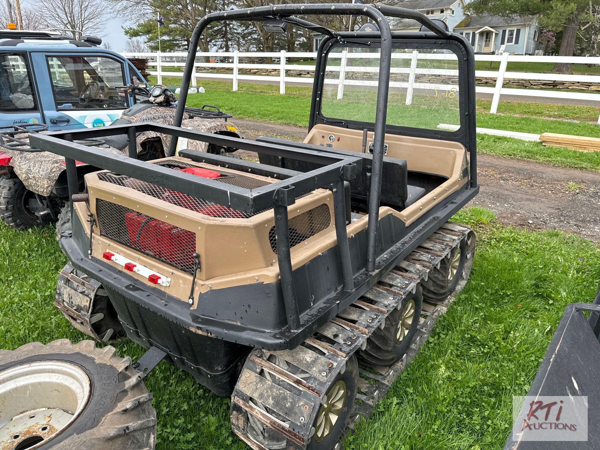 1993 Max amphibious RTV, 6 wheel with tracks, Kohler gas engine,...(6) ATV tires with rims 26x12, ha