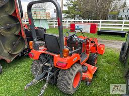 Kubota PX2350 compact tractor, 4WD, quick connect loader, 60in belly mower, HST, 3pt hitch, 1647