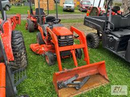 Kubota BX1500 4WD compact diesel tractor, with 54in mower deck, loader, power steering, 835 hrs.