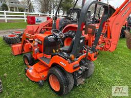 Kubota BX1500 4WD compact diesel tractor, with 54in mower deck, loader, power steering, 835 hrs.