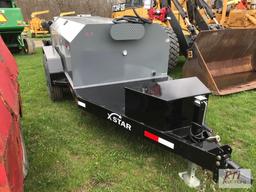 2024 New X-STAR 990 gallon tandem fuel tank trailer with electric pump and toolbox, adjustable hitch