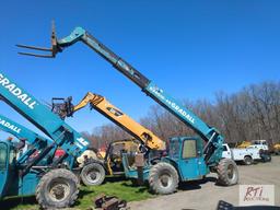 Gradall 534D10-45 telehandler, heavy duty forks, outriggers, cab, THU