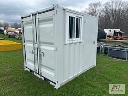 6.5 x 8 container with side door, end door and window