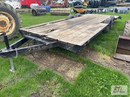 Tandem axle 20ft trailer, wood deck, Bill of sale