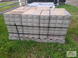 Pallet of concrete brown pavers