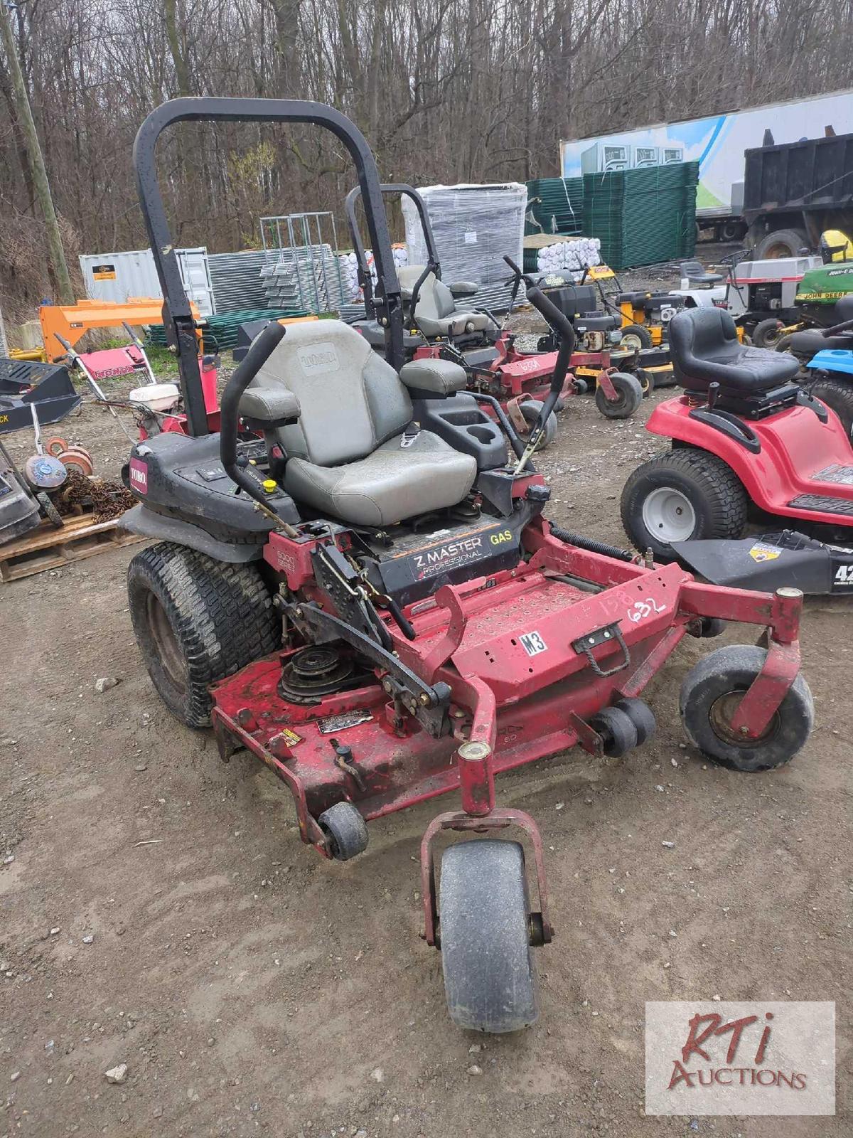 Toro Z Master Professional zero turn mower, commercial 60in deck, Kohler gas engine, 1609 hrs