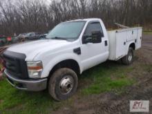 2008 Ford F350 XL regular cab utility body truck, diesel, 4WD, brake controller, A/C, Knapheide