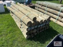 32X 7ft treated fence posts