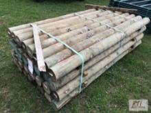 32X 7ft treated fence posts